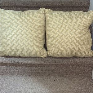 Mustard throw pillows